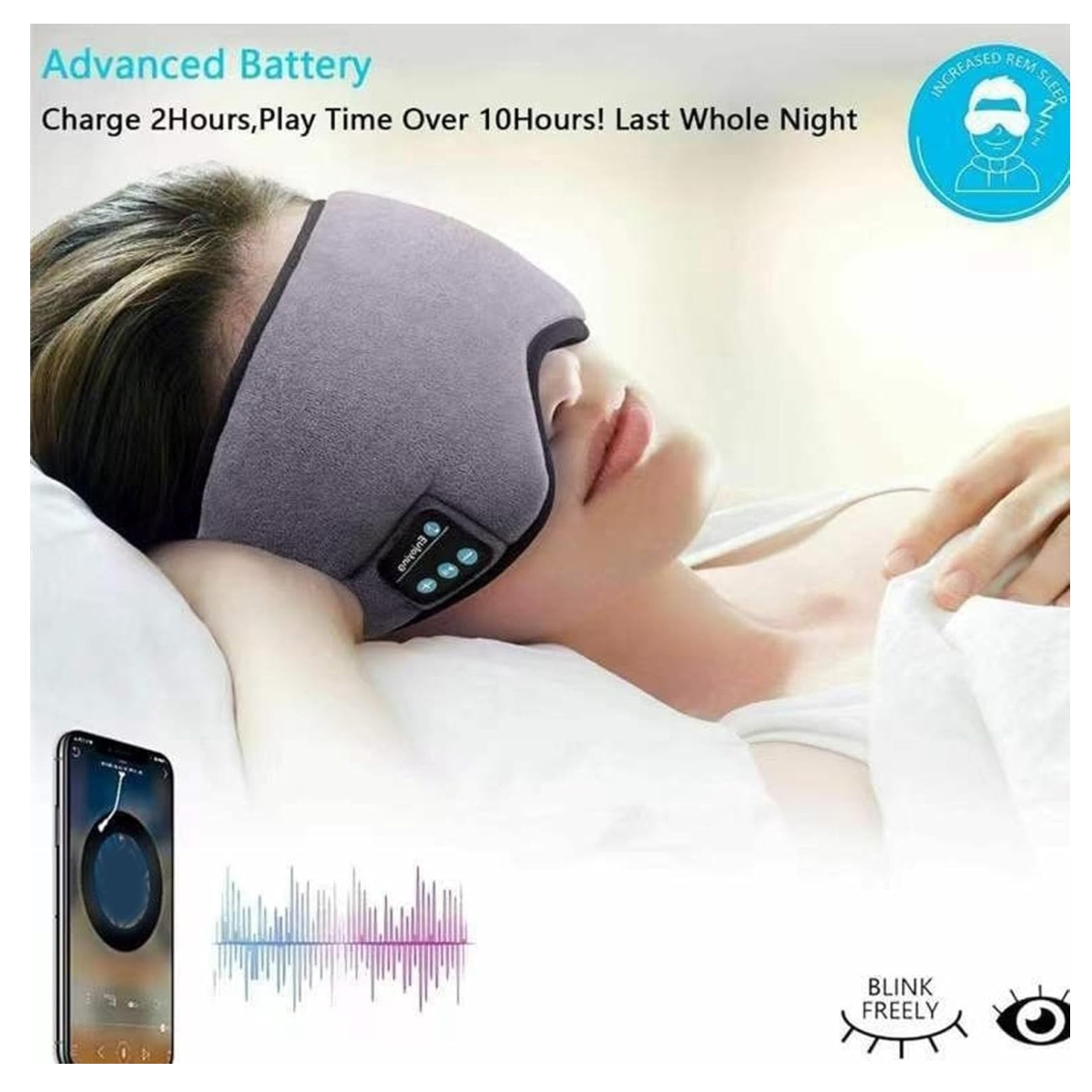 Miniatura 7 de Banda Antifaz para Dormir con Bluetooth